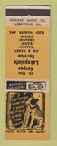 Matchbook Cover - Harper Lakepointe Service Mobil oil gas Detroit MI