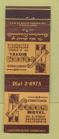 Matchbook Cover - Sequoia Hotel Sacramento CA