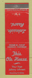 Matchbook Cover - This Ole House Lakeside Resort Conway MI WEAR