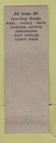 Matchbook Cover - Motor City Sport Shop Dearborn MI Sporting Goods