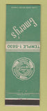 Matchbook Cover - Emery's Office Supply Detroit MI