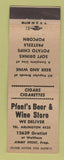 Matchbook Cover - Pfent's Beer Wine Store Detroit MI