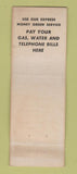 Matchbook Cover - Pfent's Beer Wine Store Detroit MI