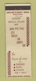 Matchbook Cover - House of Nine Women's Clothes Detroit MI