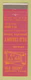 Matchbook Cover - Old Colony Pancake House Detroit MI