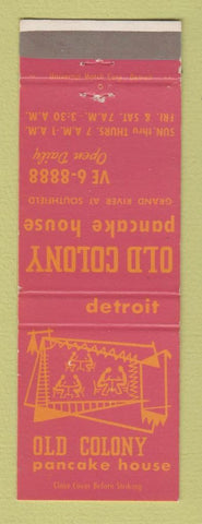 Matchbook Cover - Old Colony Pancake House Detroit MI