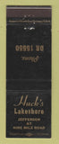 Matchbook Cover - Huck's Lakeshore Detroit MI WEAR