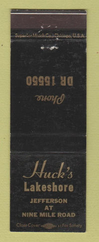 Matchbook Cover - Huck's Lakeshore Detroit MI WEAR