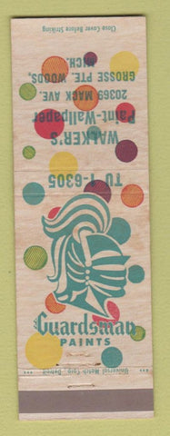 Matchbook Cover - Guardsman Paints Walker's Grosse Pointe Woods MI