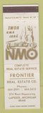 Matchbook Cover - Frontier Real Estate Lapeer MI