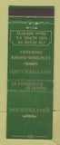 Matchbook Cover - Mediterranee Restaurant Los Altos CA