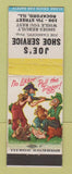 Matchbook Cover - Joe's Shoe Service Rockford IL hillbilly Joe Cassioppi