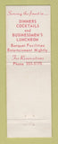 Matchbook Cover - Red Cedars Restaurant Southfield MI