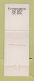 Matchbook Cover - The Press Club London UK England