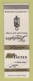 Matchbook Cover - Hotel Patten Chattanooga TN Lamplighter