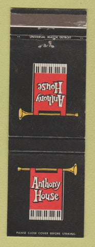 Matchbook Cover - Anthony House Detroit MI Warren
