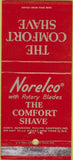 Matchbook Cover - Norelco Rotary Blade Comfort Shave 30 Strike