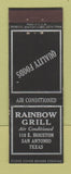 Matchbook Cover - Rainbow Grill San Antonio TX Federal