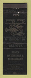 Matchbook Cover - Beach Oyster Bar Restaurant Fort Myers Beach FL