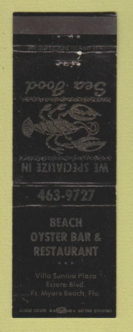 Matchbook Cover - Beach Oyster Bar Restaurant Fort Myers Beach FL