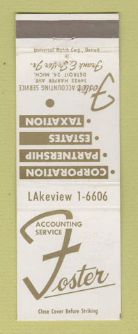 Matchbook Cover - Foster Accounting Service Detroit MI