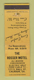 Matchbook Cover - Rosser Motel Calhoun GA WEAR