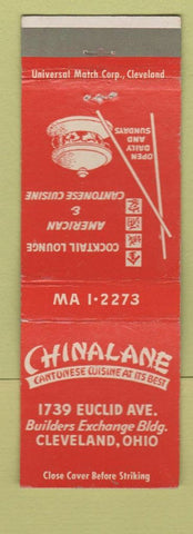 Matchbook Cover - Chinalane Chinese Restaurant Cleveland OH