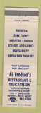 Matchbook Cover - Al Fredson's Restaurant Deli Detroit MI
