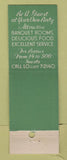 Matchbook Cover - Kugler's Restaurant Phildelphia PA