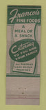 Matchbook Cover - Francois Restaurant Goose Pointe MI WEAR