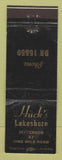 Matchbook Cover - Huck's Lakeshore Detroit MI WORN