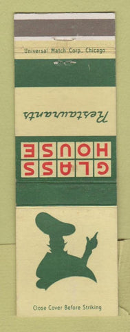 Matchbook Cover - Glass House Restaurants CHAIN