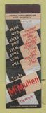 Matchbook Cover - McMullen Tool Detroit MI