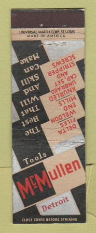Matchbook Cover - McMullen Tool Detroit MI