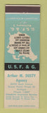 Matchbook Cover - USF&G Insurance Arthur Dusty Grosse Pointe Woods MI