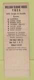 Matchbook Cover - Wm Sloane House YMCA New York City