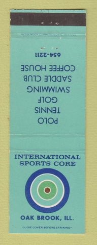 Matchbook Cover - International Spoorts Core Oak Brook IL Polo Tennis