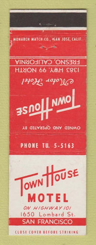 Matchbook Cover - Town House Motel San Francisco CA Fresno