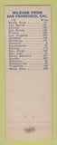 Matchbook Cover - Town House Motel San Francisco CA Fresno
