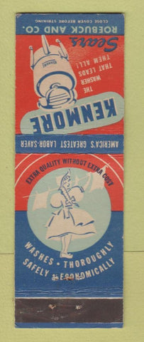 Matchbook Cover - Kenmore Washing Machine Appliances Sears Roebuck