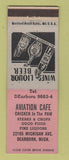 Matchbook Cover - Aviation Cafe Dearborn MI