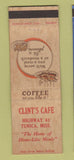 Matchbook Cover - Clint's Cafe Tunica MS