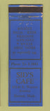Matchbook Cover - Sid's Cafe Detroit MI WEAR