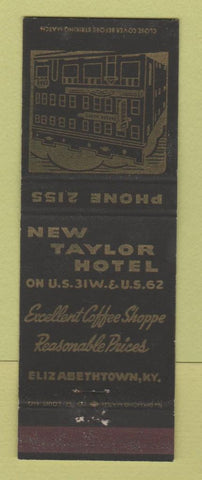 Matchbook Cover - New Taylor Hotel Elizabethtown KY