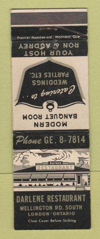 Matchbook Cover - Darlene Restaurant London ON