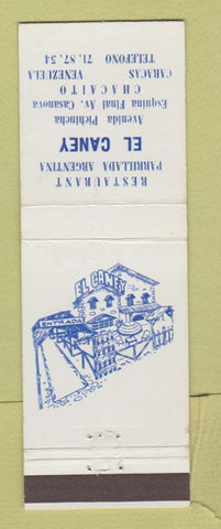 Matchbook Cover - El Caney Restaurant Caracas Venezuela