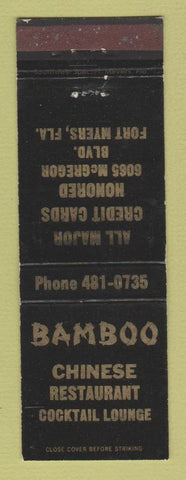 Matchbook Cover - Bamboo Chinese Restaurant Fort Myers FL WEAR