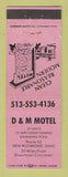 Matchbook Cover - D&M Motel New Richmond OH