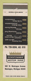 Matchbook Cover - Downtowner Motor Inn Muskegon MI