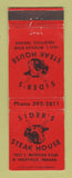 Matchbook Cover - Sider's Steak House Shelbyville IN WEAR